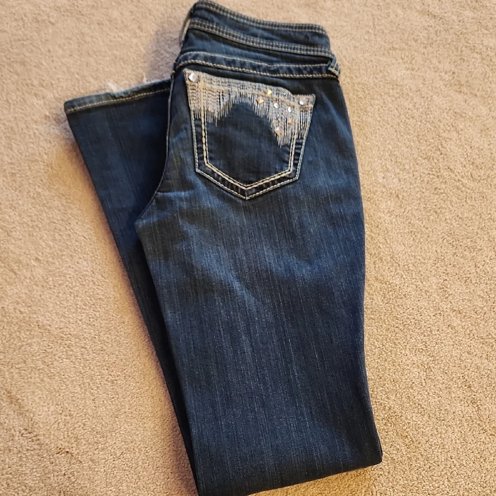 Ariat Turuoise Blue Women's Studded Denim Jeans 26R - Picture 12 of 14